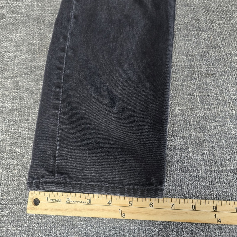 American Eagle High Rise Mom Jeans Black Distressed Denim Size 10 Short - Picture 8 of 11